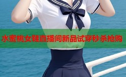 水蜜桃女鞋直播间新品试穿秒杀抢购